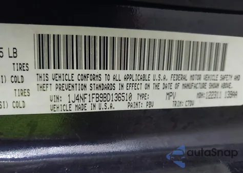 2011 Jeep Compass from USA, damaged, VIN 1J4NF1FB9BD136510